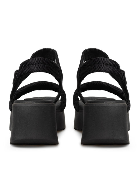 Sandalia Plataforma Negra Confort 14204